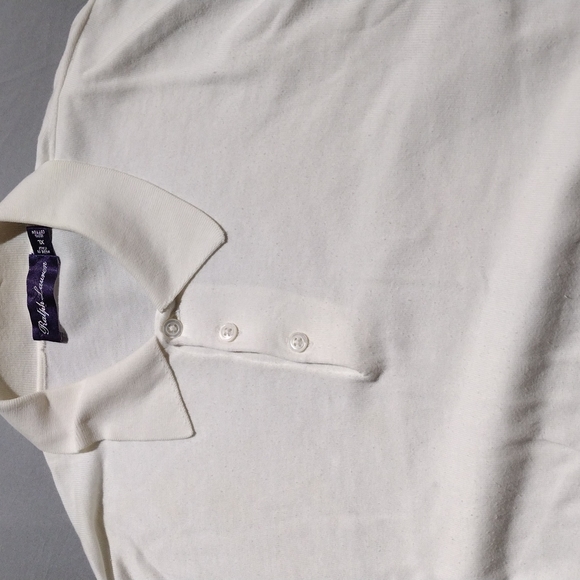 Ralph Lauren Purple Label cream 3 button long sleeve pullover - Picture 4 of 9